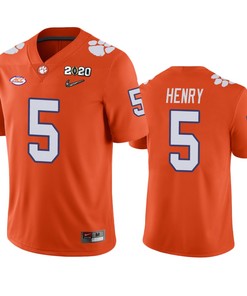 K.j. Henry Clemson Tigers 2020 National Championship Orange Jersey