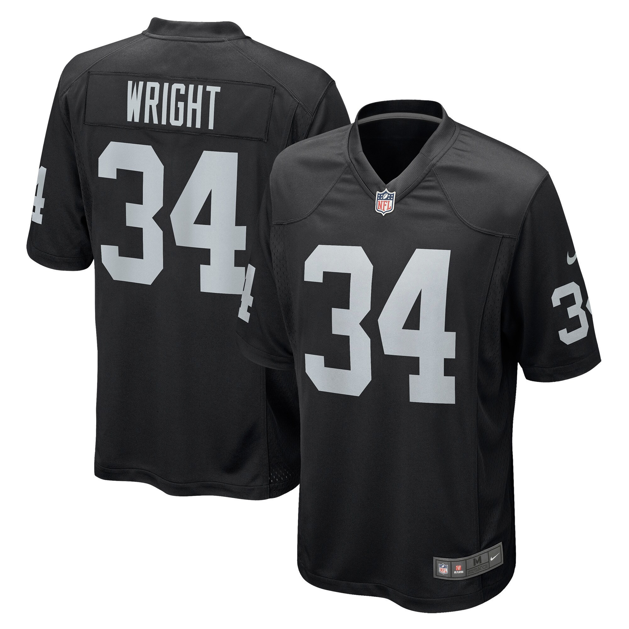 K.j. Wright Las Vegas Raiders Game Jersey - Black Nfl