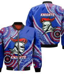 Knights Rugby 2022 Aboriginal Art Bomber Jacket - LT12