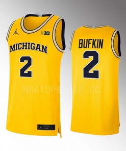 Kobe Bufkin 2 Michigan Wolverines 2022-23 Limited Uniform Jersey College Basketball Maize