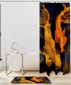 Koi Fish Shower Curtain for a Refreshing Look of Your Bathroom