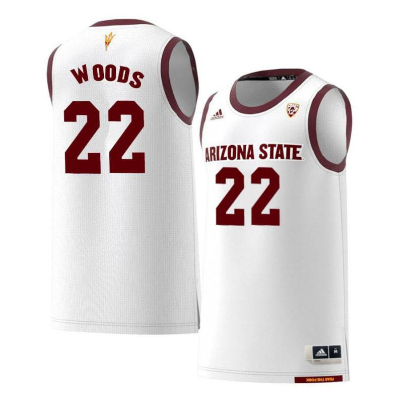 Kraidon Woods 22 Arizona State Sun Devils Retro Basketball Men Jersey - White