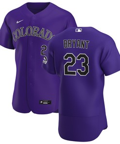 Kris Bryant 23 Colorado Rockies Alternate Jersey - Purple Jersey