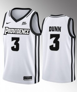 Kris Dunn 3 Providence Friars Home Uniform Jersey 2022-23 College Basketball White
