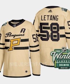 Kris Letang 58 Pittsburgh Penguins 2023 Winter Classic Cream Jersey