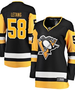 Kris Letang Pittsburgh Penguins Fanatics Branded Womens Home Breakaway Player Jersey - Black Nhl