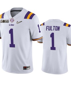 Kristian Fulton Lsu Tigers 2020 National Champions White Jersey