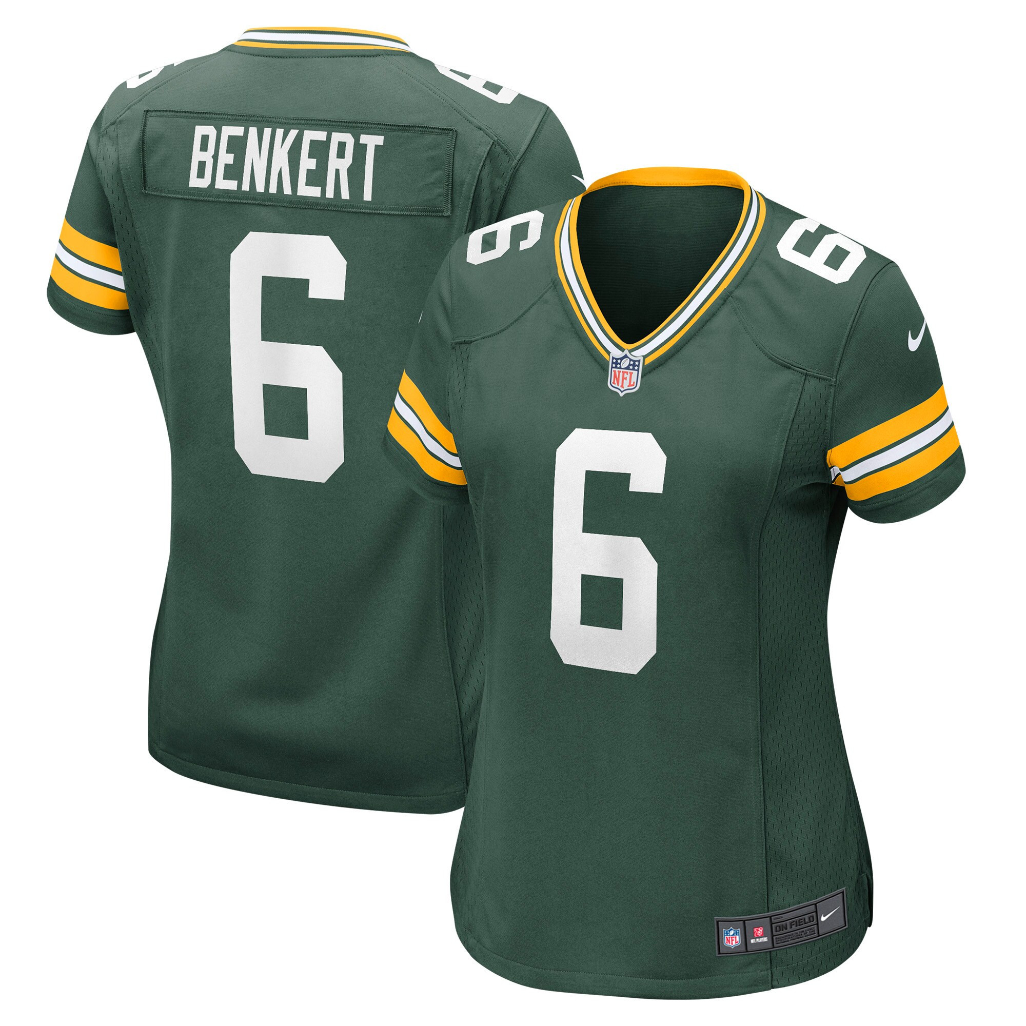 Kurt Benkert Green Bay Packers Womens Player Game Jersey - Green Nfl