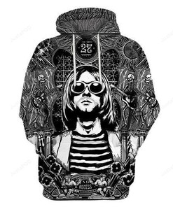 Kurt Cobain 3D Hoodie Zip Hoodie 10