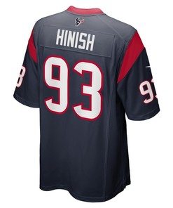 Kurt Hinish Houston Texans Game Player Jersey - Navy