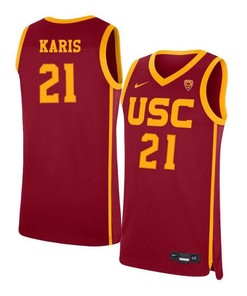 Kurt Karis 21 USC Trojans Elite Basketball Men Jersey - Red