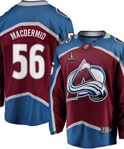 Kurtis MacDermid 56 Colorado Avalanche Stanley Cup 2023 Playoffs Patch Home Breakaway Men Jersey - Burgundy