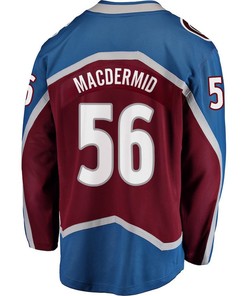 Kurtis MacDermid 56 Colorado Avalanche Stanley Cup 2023 Playoffs Patch Home Breakaway Men Jersey - Burgundy