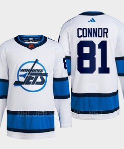 Kyle Connor 81 Reverse Retro 2.0 2022 Winnipeg Jets White Jersey Primegreen