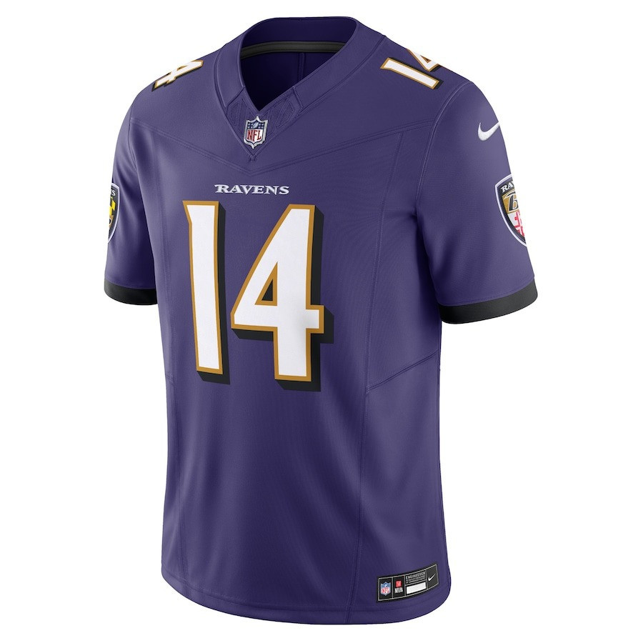 Kyle Hamilton 14 Baltimore Ravens Vapor F.U.S.E. Limited Jersey - Purple