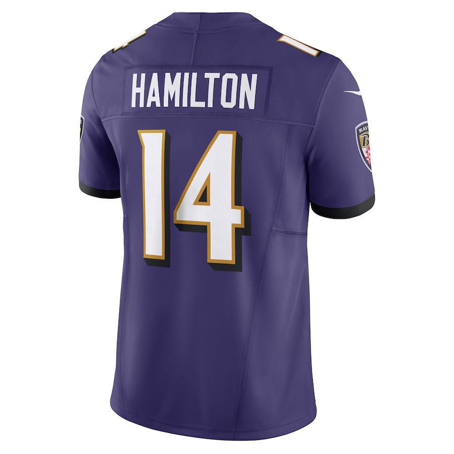 Kyle Hamilton 14 Baltimore Ravens Vapor F.U.S.E. Limited Jersey - Purple