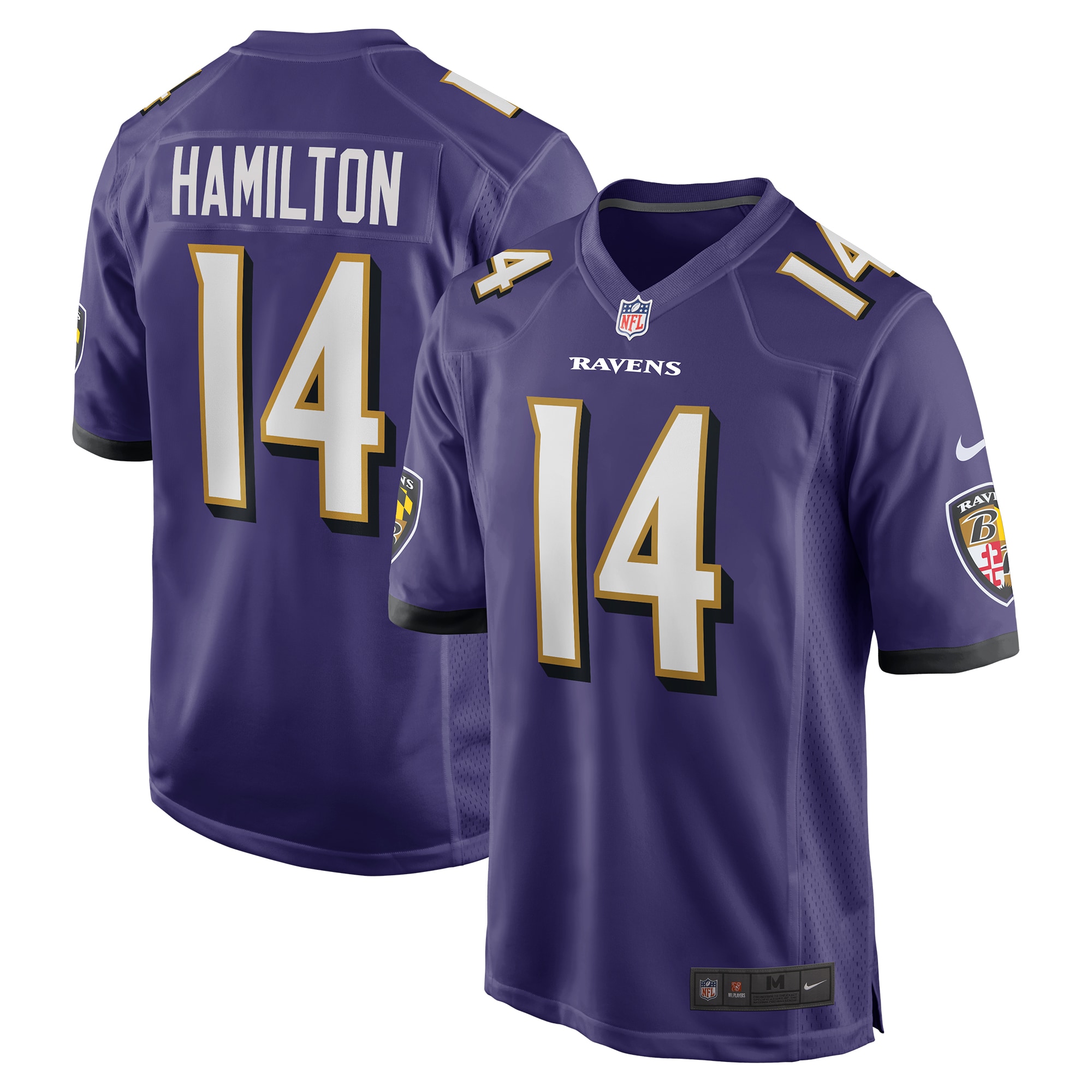 Kyle Hamilton Baltimore Ravens 2022 Nfl Draft First Round Pick Game Jersey - Purple