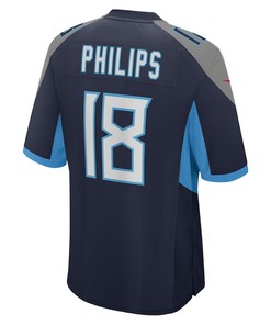 Kyle Philips Tennessee Titans Game Player Jersey - Navy