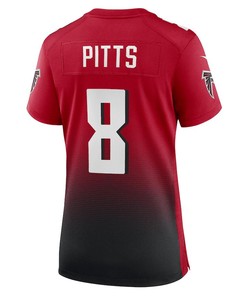 Kyle Pitts 8 Atlanta Falcons Women Alternate Game Jersey - Red