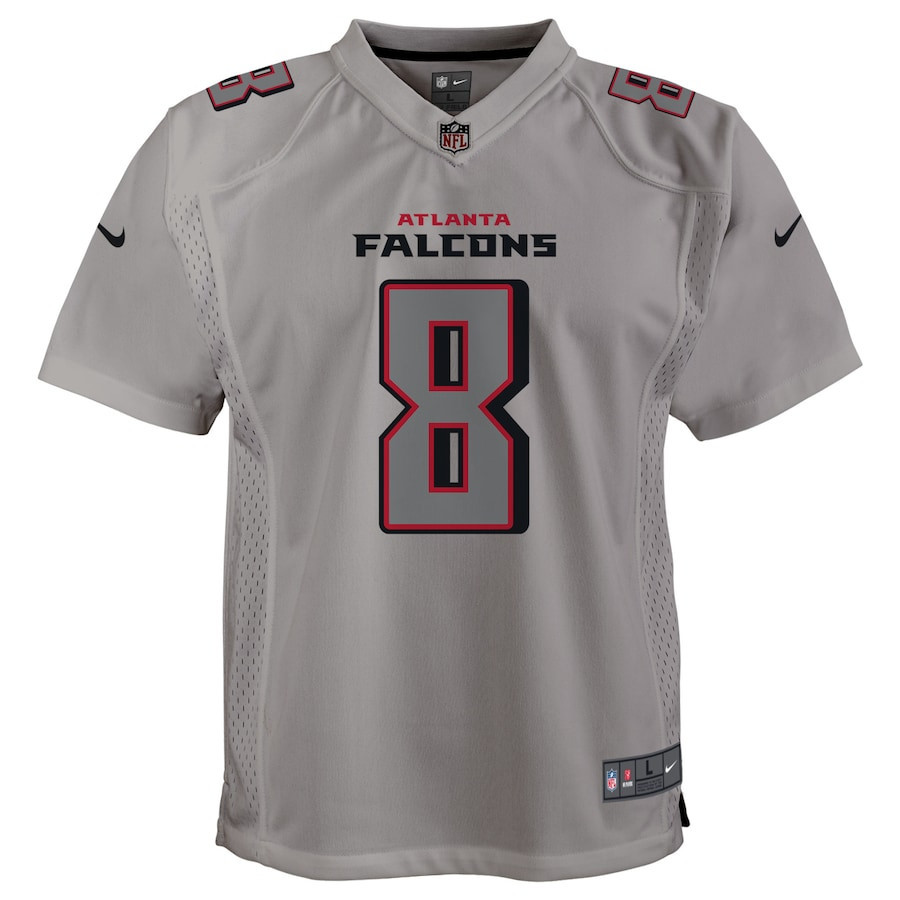 Kyle Pitts 8 Atlanta Falcons Youth Atmosphere Game Jersey - Gray
