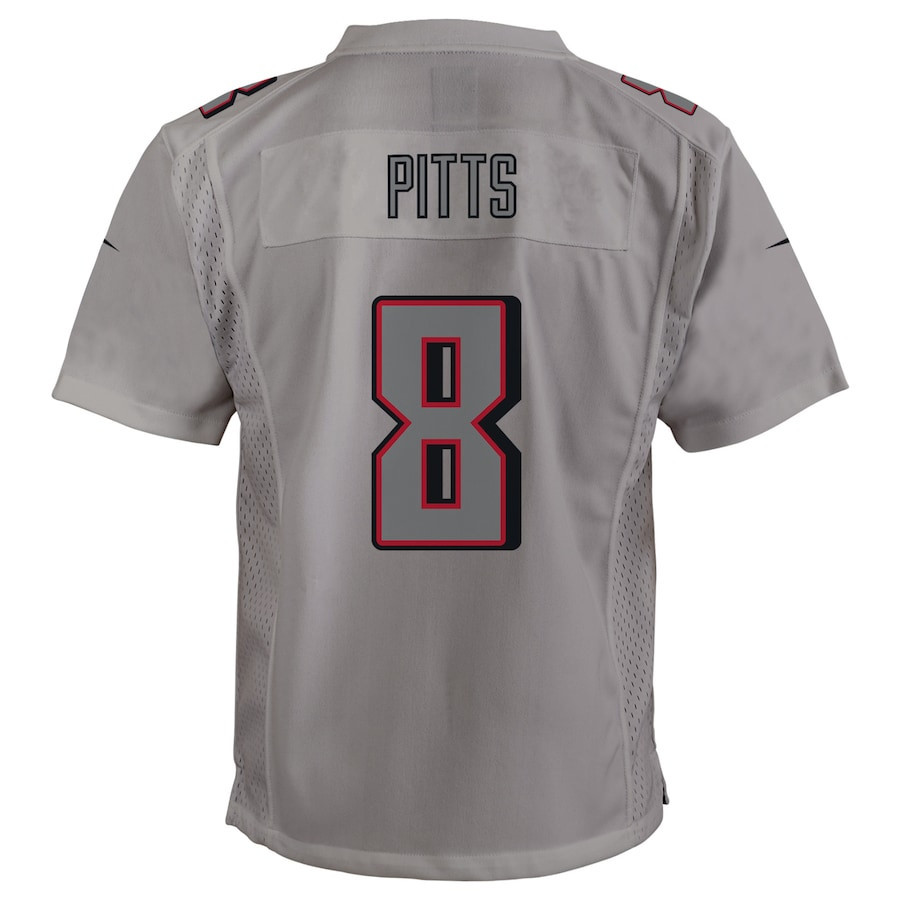 Kyle Pitts 8 Atlanta Falcons Youth Atmosphere Game Jersey - Gray
