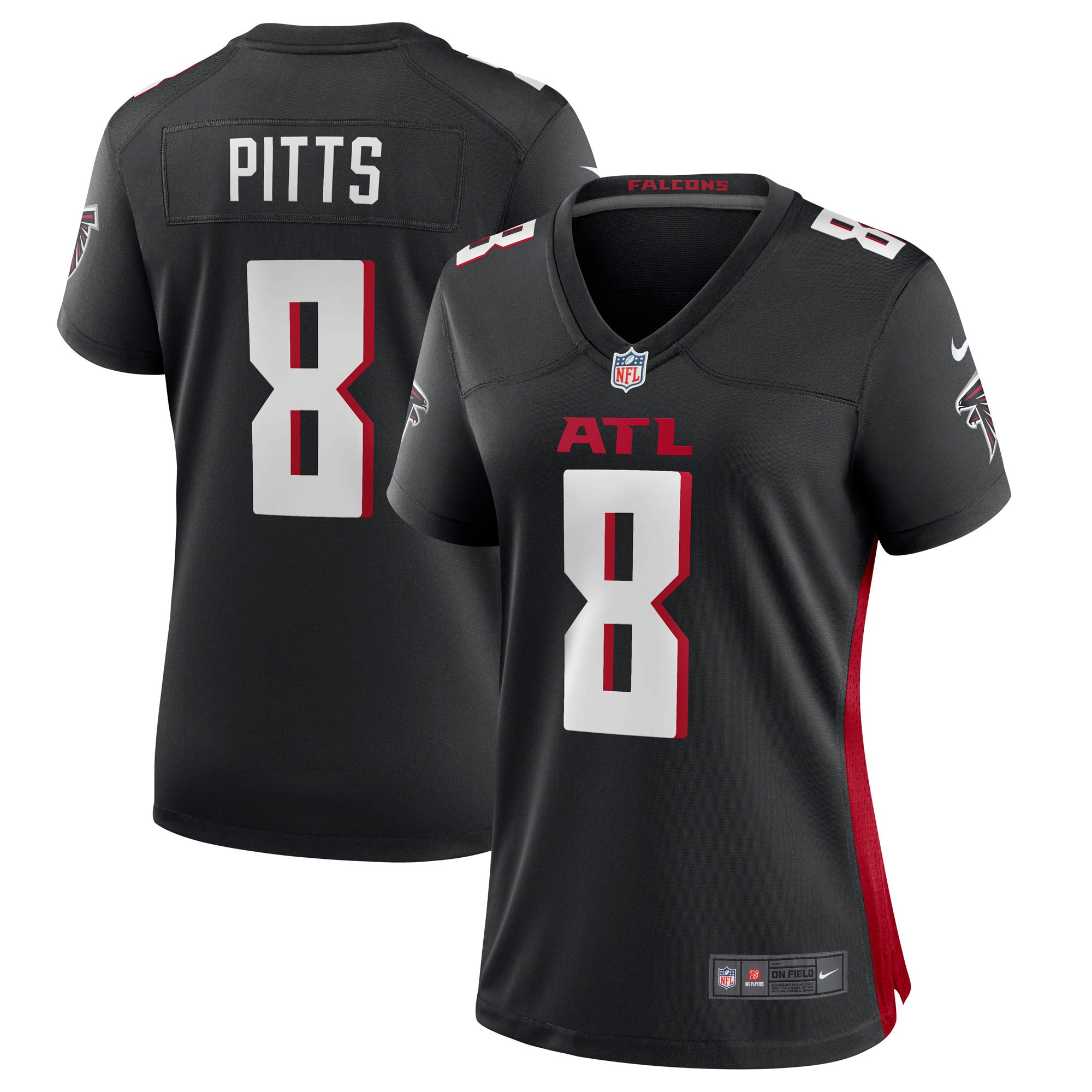 Kyle Pitts Atlanta Falcons Womens 2021 Nfl Draft First Round Pick Player Game Jersey Black Nfl