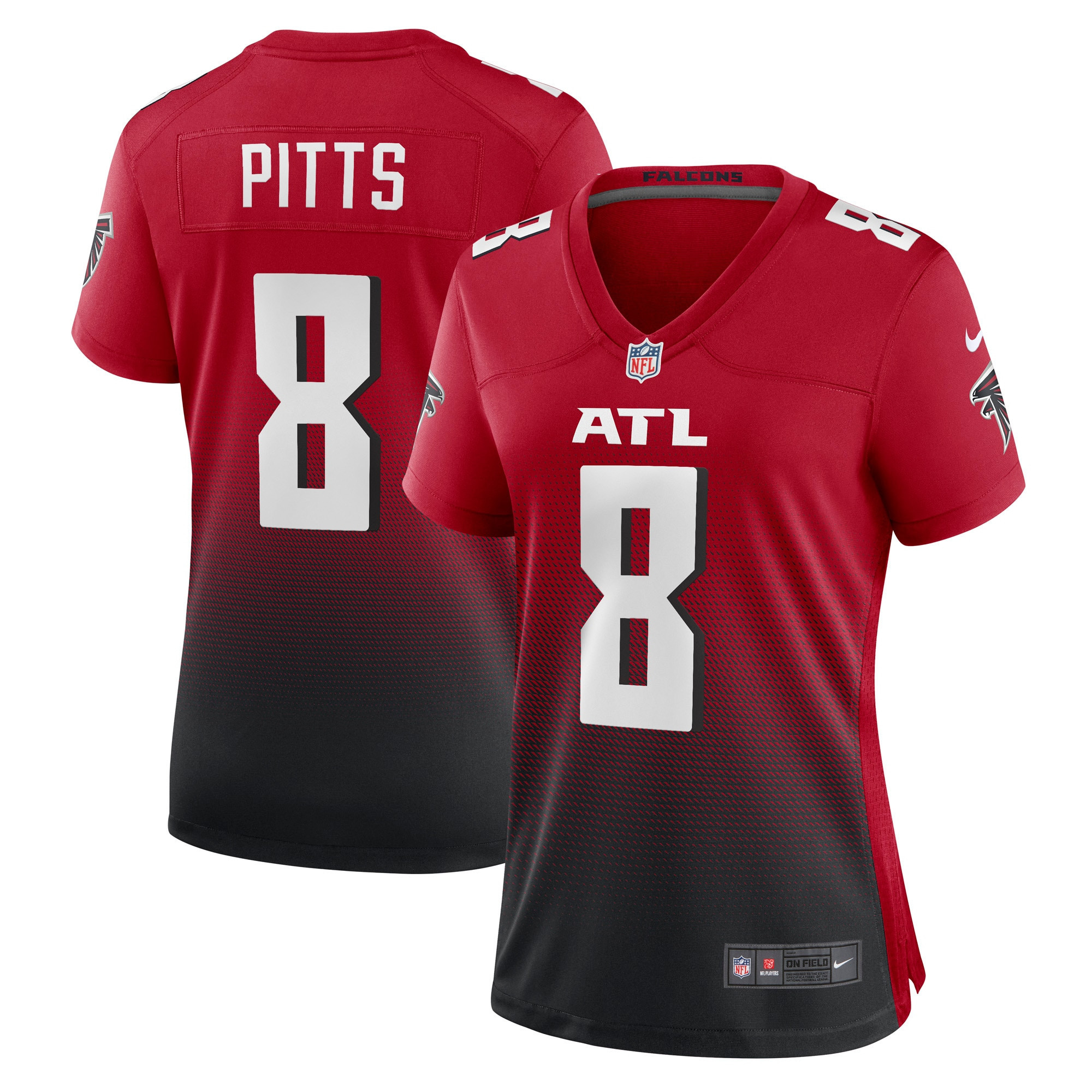 Kyle Pitts Atlanta Falcons Womens Alternate Game Jersey Red Nfl
