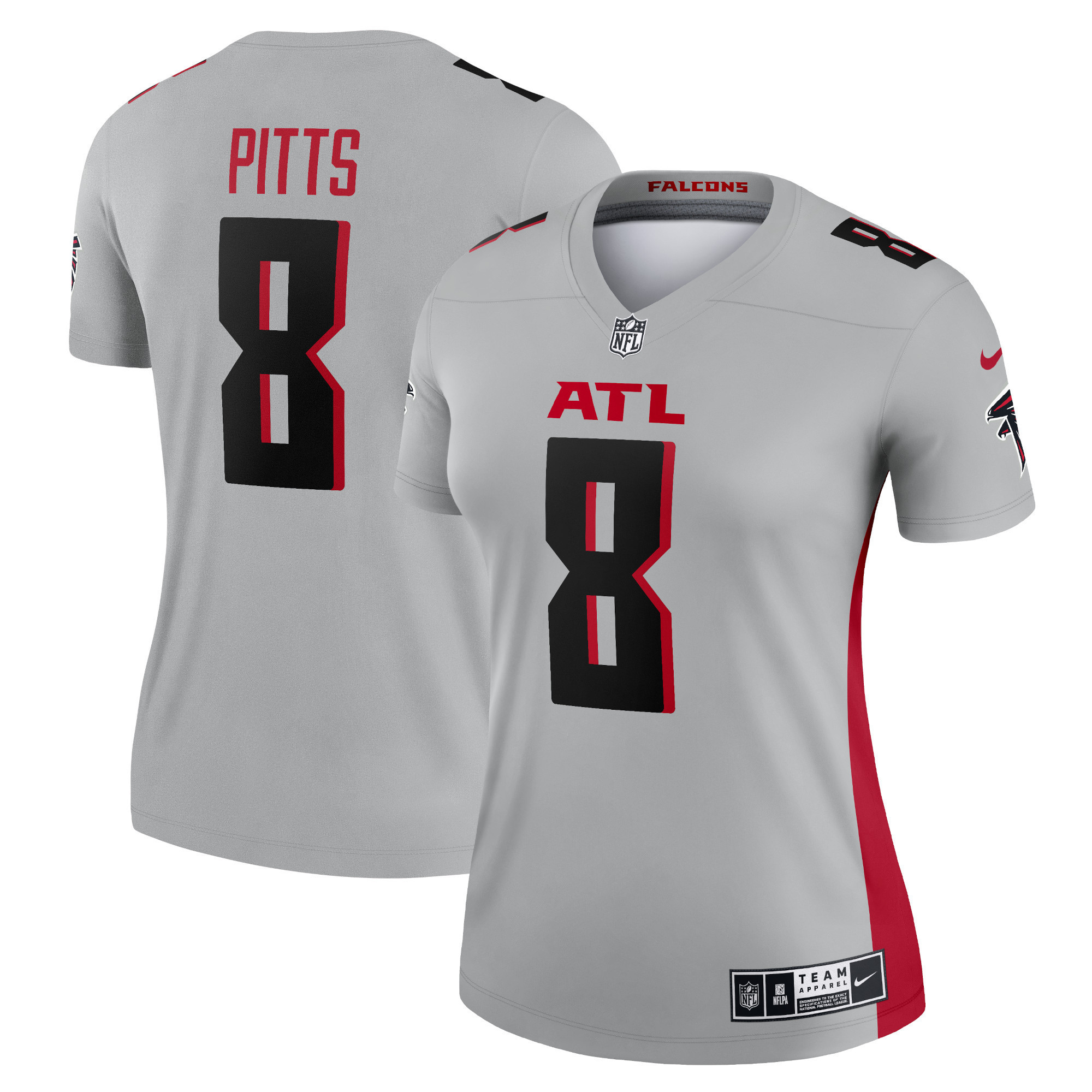 Kyle Pitts Atlanta Falcons Womens Inverted Legend Jersey - Gray Nfl