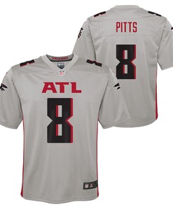 Kyle Pitts Atlanta Falcons Youth Inverted Game Jersey - Gray