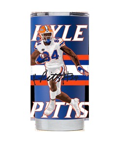 Kyle Pitts Blue Tumbler - Show Your Support for Kyle Pitts with this Blue Tumbler