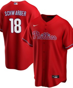 Kyle Schwarber 18 Philadelphia Phillies Alternate Player Jersey - Red Jersey