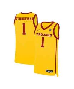 Kyle Sturdivant 1 USC Trojans Elite Basketball Men Jersey - Yellow