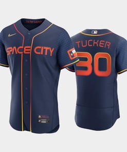 Kyle Tucker 30 Houston Astros Men's Jersey 2022-23 City Connect - Navy
