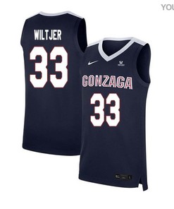 Kyle Wiltjer 33 Gonzaga Bulldogs Elite Basketball Youth Jersey - Navy