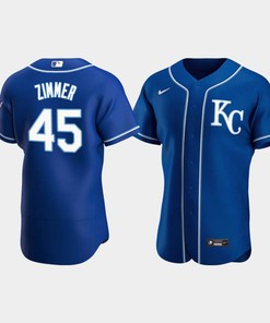 Kyle Zimmer 45 Kansas City Royals Royal Alternate Jersey