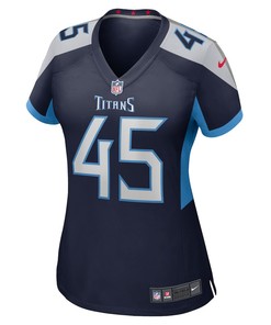 Kyron Brown 45 Tennessee Titans Women's Home Game Player Jersey - Navy