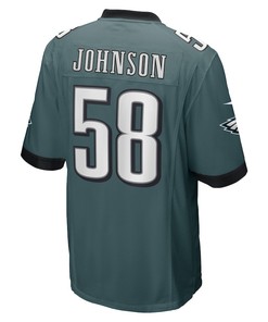 Kyron Johnson Philadelphia Eagles Game Player Jersey - Midnight Green