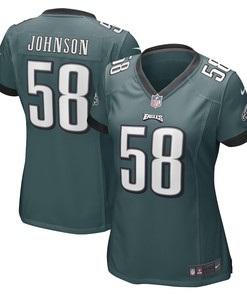 Kyron Johnson Philadelphia Eagles Women's Game Player Jersey - Midnight Green