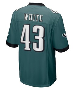 Kyzir White 43 Philadelphia Eagles Game Jersey - Midnight Green