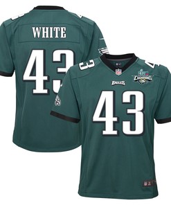 Kyzir White 43 Philadelphia Eagles Super Bowl LVII Champions 2 Stars 2 Stars Youth Game Jersey - Black