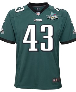 Kyzir White 43 Philadelphia Eagles Super Bowl LVII Champions 2 Stars 2 Stars Youth Game Jersey - Black