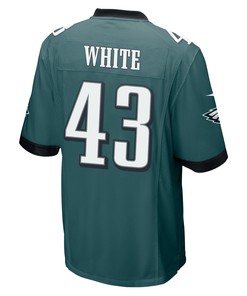 Kyzir White 43 Philadelphia Eagles Super Bowl LVII Champions 2 Stars Men Game Jersey - Midnight Green