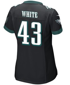 Kyzir White 43 Philadelphia Eagles Super Bowl LVII Champions 2 Stars Women Game Jersey - Black