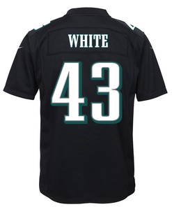 Kyzir White 43 Philadelphia Eagles Super Bowl LVII Champions 2 Stars Youth Game Jersey - Black