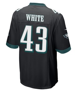 Kyzir White 43 Philadelphia Eagles Super Bowl LVII Champions Men Game Jersey - Black