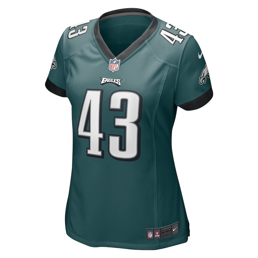 Kyzir White 43 Philadelphia Eagles Women's Game Jersey - Midnight Green