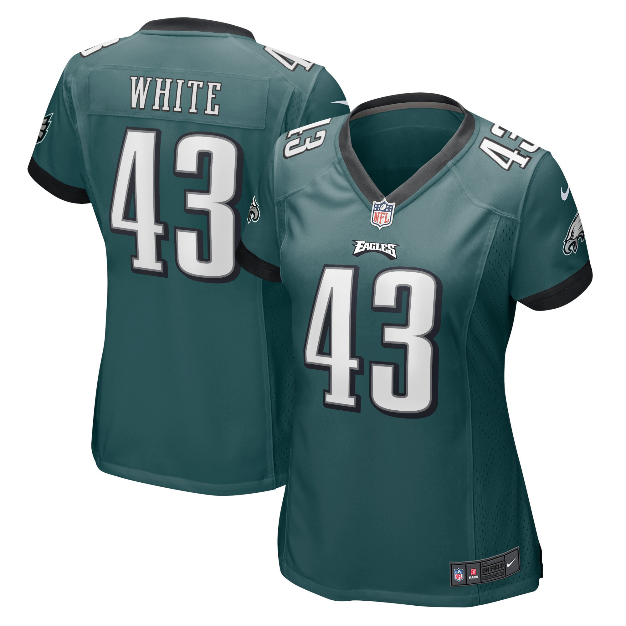 Kyzir White Philadelphia Eagles Womens Game Jersey - Midnight Green Nfl