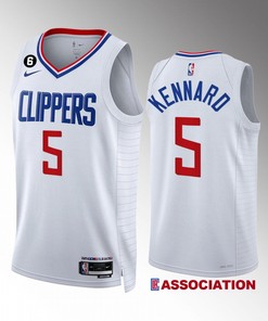 LA Clippers Luke Kennard 5 2022-23 Association Edition White Jersey Swingman