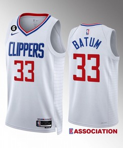 LA Clippers Nicolas Batum 33 2022-23 Association Edition White Jersey Swingman