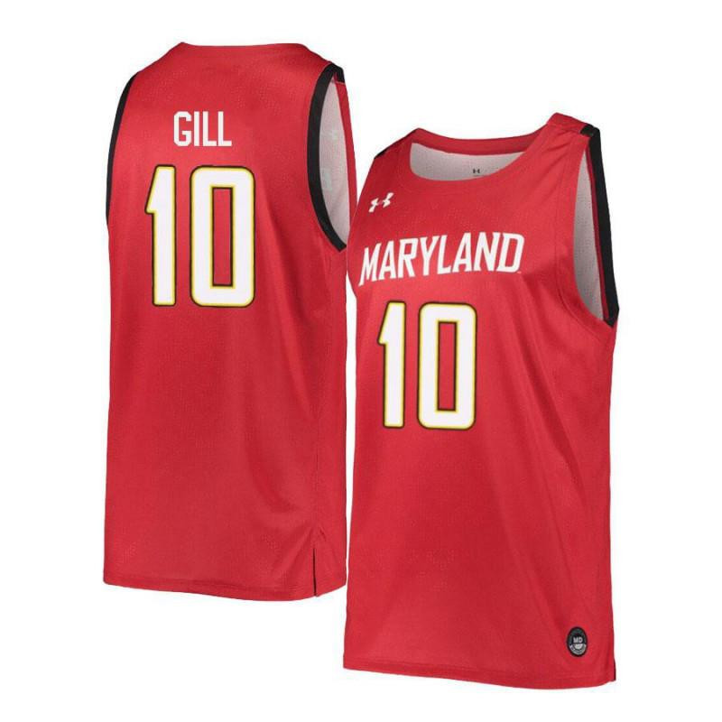 LG Gill 10 Maryland Terrapins Retro Basketball Men Jersey - Red